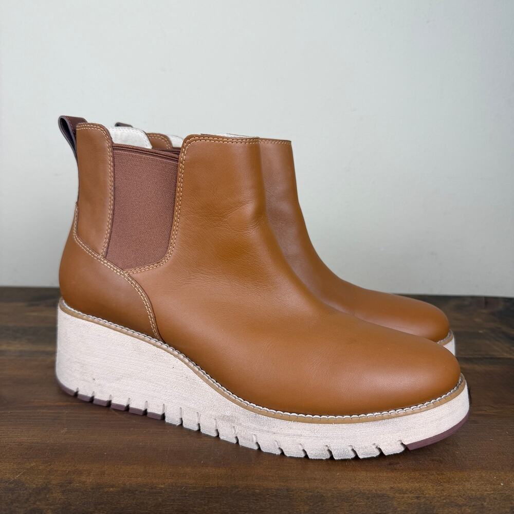 Cole Haan Zerogrand Waterproof City Wedge Boots W22929 Women's Size 11